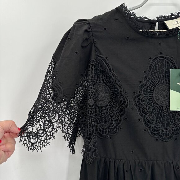 Tuckernuck Black Catalina Midi Dress sz XS NWT - Picture 3 of 7